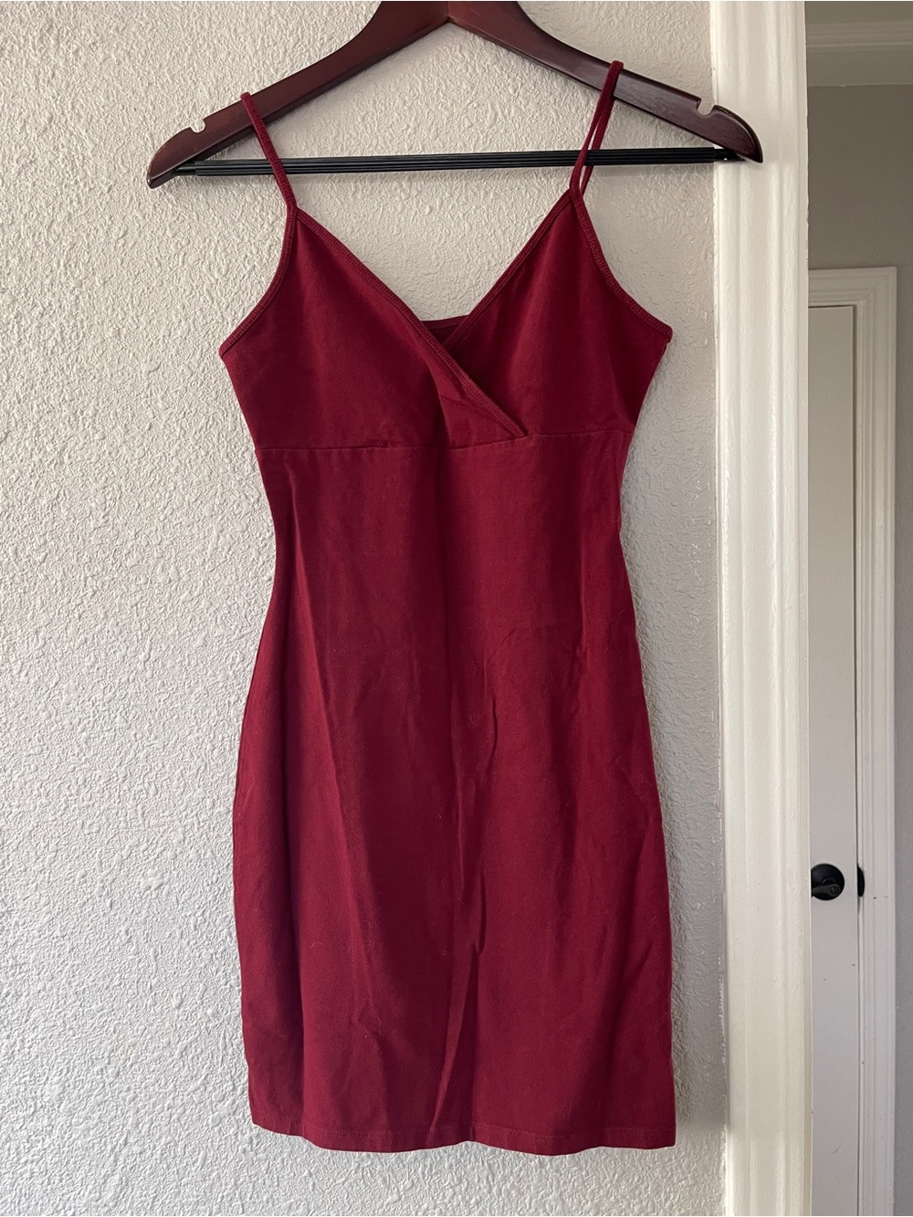 Wild Fable Burgundy Faux Wrap Mini Dress Strappy Slip Dress Size M